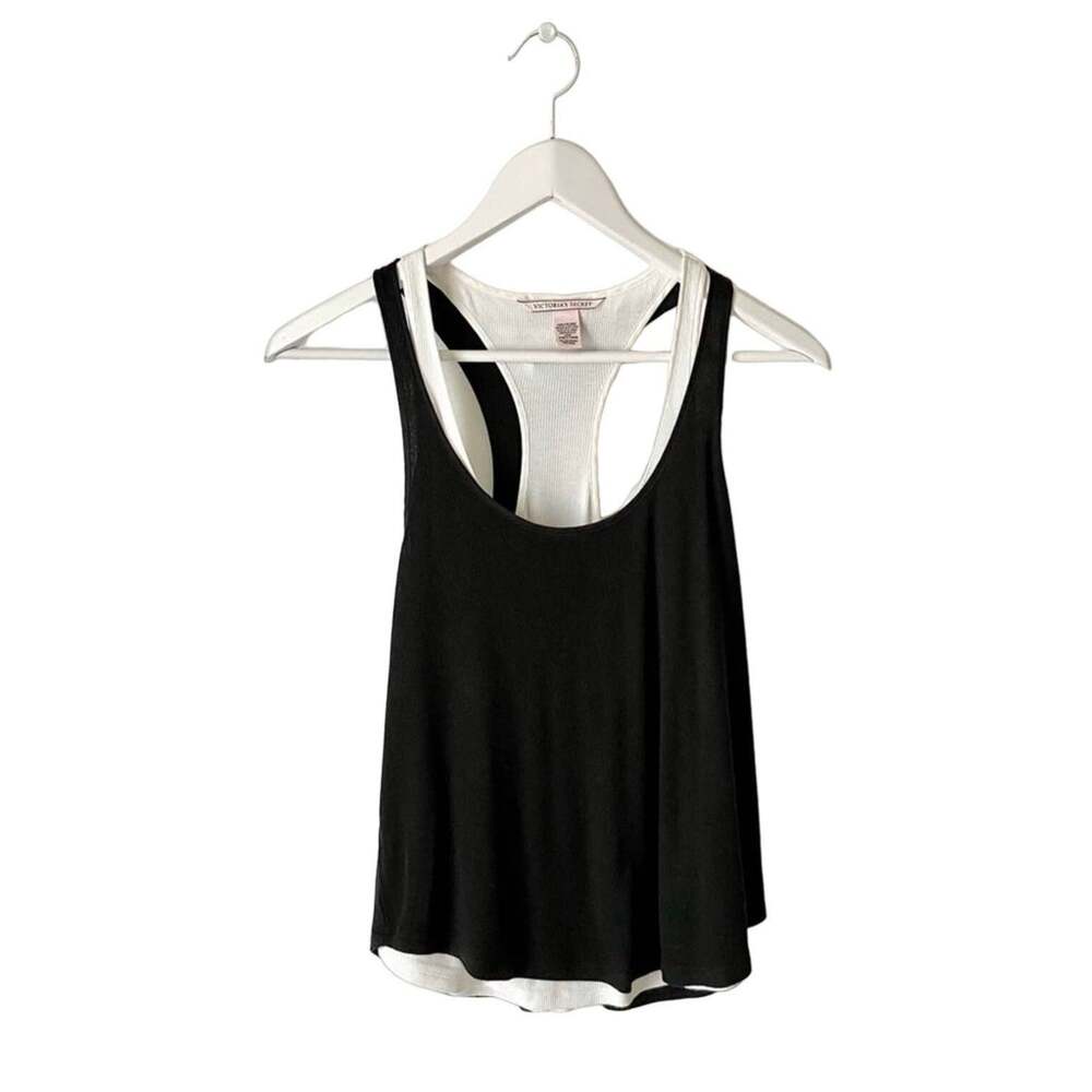 Victoria’s Secret Set Of Two Tank Tops Black And White Size XS